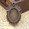 Zinc Alloy Cabochon Settings. Fashion Jewelry Findings.31x47mm Inner dia:18x25mm. Sold by KG