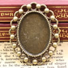 Zinc Alloy Cabochon Settings. Fashion Jewelry Findings.30x37mm Inner dia:18x25mm. Sold by KG
