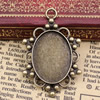 Zinc Alloy Cabochon Settings. Fashion Jewelry Findings.29x44mm Inner dia:18x25mm. Sold by KG

