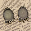 Zinc Alloy Cabochon Settings. Fashion Jewelry Findings.22x37mm Inner dia:18x25mm. Sold by KG
