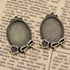 Zinc Alloy Cabochon Settings. Fashion Jewelry Findings.22x37mm Inner dia:18x25mm. Sold by KG