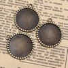 Zinc Alloy Cabochon Settings. Fashion Jewelry Findings.30x34mm Inner dia:25mm. Sold by KG