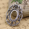 Zinc Alloy Cabochon Settings. Fashion Jewelry Findings.36x52mm Inner dia:18x25mm. Sold by PC