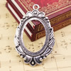Zinc Alloy Cabochon Settings. Fashion Jewelry Findings.43x66mm Inner dia:30x40mm. Sold by PC