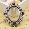 Zinc Alloy Cabochon Settings. Fashion Jewelry Findings.51x59mm Inner dia:30x40mm. Sold by PC