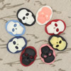 Flat Back Resin Skeleton Cameos Cabochons For Settings Mixed colors Jewelry Pendant DIY-Accessories 18x25mm Sold by PC  