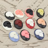 Flat Back Resin Skeleton Cameos Cabochons For Settings Mixed colors Jewelry Pendant DIY-Accessories 18x25mm Sold by PC  