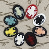 Flat Back Resin Skeleton Cameos Cabochons For Settings Mixed colors Jewelry Pendant DIY-Accessories 18x25mm Sold by PC  