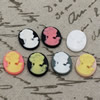 Flat Back Resin People Head Cameos Cabochons For Settings Mixed colors Jewelry Pendant DIY-Accessories 18x25mm Sold by PC  
