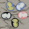 Flat Back Resin People Head Cameos Cabochons For Settings Mixed colors Jewelry Pendant DIY-Accessories 18x25mm Sold by PC  
