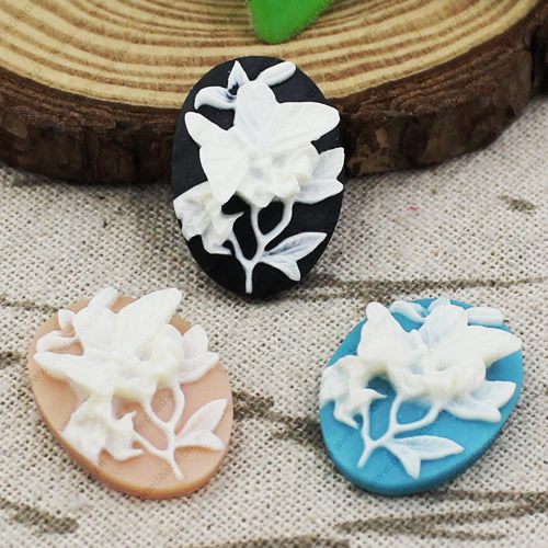 Flat Back Resin Butterfly Cameos Cabochons For Settings Mixed colors Jewelry Pendant DIY-Accessories 18x25mm Sold by PC  