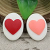 Flat Back Resin Heart Cameos Cabochons For Settings Mixed colors Jewelry Pendant DIY-Accessories 18x25mm Sold by PC  
