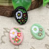 Flat Back Resin Flower Cameos Cabochons For Settings Mixed colors Jewelry Pendant DIY-Accessories 18x13mm Sold by PC  
