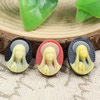 Flat Back Resin People Head Cameos Cabochons For Settings Mixed colors Jewelry Pendant DIY-Accessories 18x13mm Sold by PC  