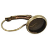 Copper Earring Finding，Round Blank Setting Bezel Blank Base Cabochon Earring Base 10x10mm inner Size , Sold by PC
