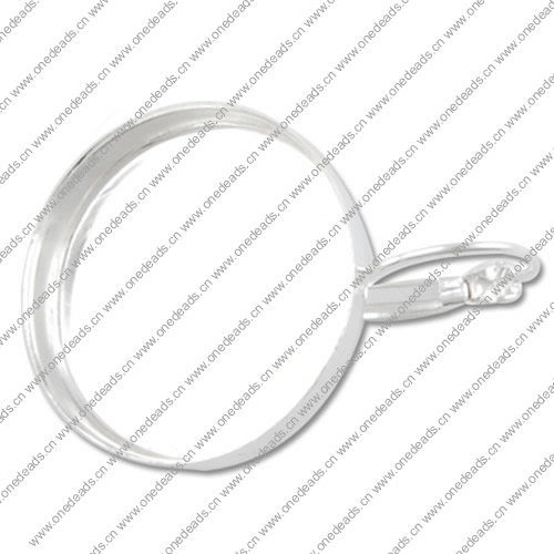 Copper Earring Finding，Round Blank Setting Bezel Blank Base Cabochon Earring Base 25x25mm inner Size , Sold by PC