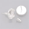 Copper Earring Finding，Round Blank Setting Bezel Blank Base Cabochon Earring Base 14x14mm inner Size , Sold by PC
