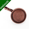 Copper Earring Finding，Round Blank Setting Bezel Blank Base Cabochon Earring Base 14x14mm inner Size , Sold by PC
