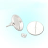 Copper Earring Finding，Round Blank Setting Bezel Blank Base Cabochon Earring Base 14x14mm inner Size , Sold by PC
