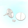 Copper Earring Finding，Round Blank Setting Bezel Blank Base Cabochon Earring Base 14x14mm inner Size , Sold by PC