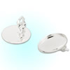 Copper Earring Finding，Round Blank Setting Bezel Blank Base Cabochon Earring Base 18x18mm inner Size , Sold by PC
