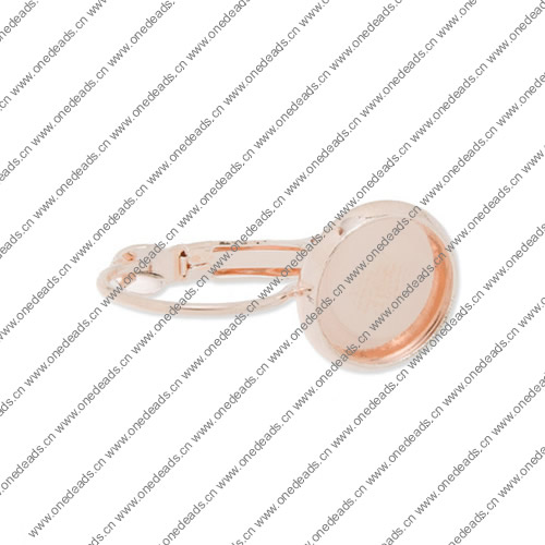 Copper Earring Finding，Round Blank Setting Bezel Blank Base Cabochon Earring Base 10x10mm inner Size , Sold by PC
