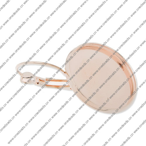 Copper Earring Finding，Round Blank Setting Bezel Blank Base Cabochon Earring Base 20x20mm inner Size , Sold by PC