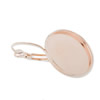 Copper Earring Finding，Round Blank Setting Bezel Blank Base Cabochon Earring Base 20x20mm inner Size , Sold by PC