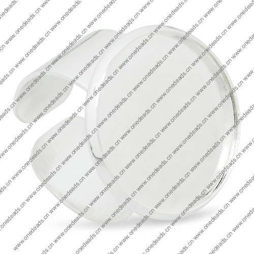 20mm Inner Size Ring Metal Zinc Alloy Round Blank Setting Bezel Blank Cabochon Ring Base For DIY Ring , Sold by PC
