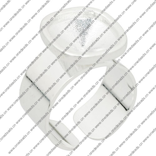 12x12mm Inner Size Ring Metal Zinc Alloy Square Blank Setting Bezel Blank Cabochon Ring Base For DIY Ring , Sold by PC