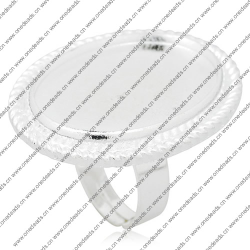 18x25mm Inner Size Ring Metal Zinc Alloy Oval Blank Setting Bezel Blank Cabochon Ring Base For DIY Ring , Sold by PC