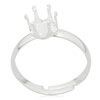 6mm Inner Size Ring Metal Zinc Alloy Crown Blank Setting Bezel Blank Cabochon Ring Base For DIY Ring , Sold by PC