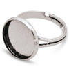 14mm Inner Size Ring Metal Zinc Alloy Round Blank Setting Bezel Blank Cabochon Ring Base For DIY Ring , Sold by PC

