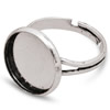 14mm Inner Size Ring Metal Zinc Alloy Round Blank Setting Bezel Blank Cabochon Ring Base For DIY Ring , Sold by PC