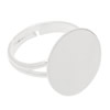 12mm Inner Size Ring Metal Copper Round Blank Setting Bezel Blank Cabochon Ring Base For DIY Ring , Sold by PC
