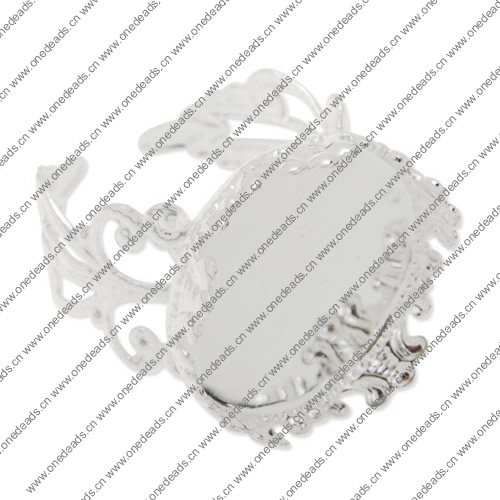 18mm Inner Size Ring Metal Zinc Alloy Crown Blank Setting Bezel Blank Cabochon Ring Base For DIY Ring , Sold by PC