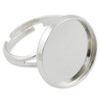 12mm Inner Size Ring Metal Zinc Alloy Round Blank Setting Bezel Blank Cabochon Ring Base For DIY Ring , Sold by PC