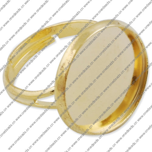 16mm Inner Size Ring Metal Zinc Alloy Round Blank Setting Bezel Blank Cabochon Ring Base For DIY Ring , Sold by PC