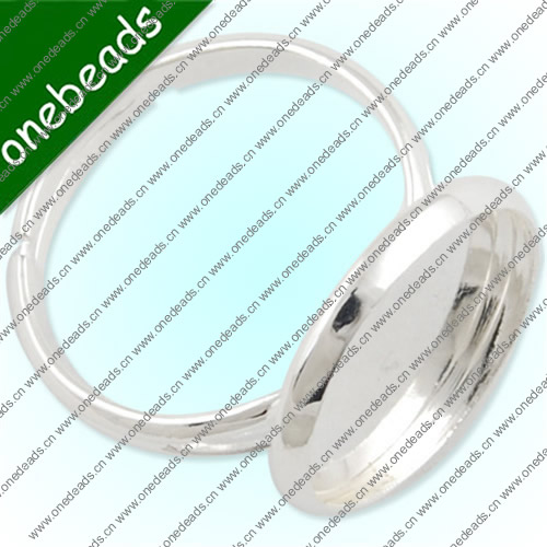 12mm Inner Size Ring Metal Zinc Alloy Round Blank Setting Bezel Blank Cabochon Ring Base For DIY Ring , Sold by PC