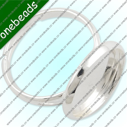 16mm Inner Size Ring Metal Zinc Alloy Round Blank Setting Bezel Blank Cabochon Ring Base For DIY Ring , Sold by PC