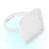 15x15mm Inner Size Ring Metal Zinc Alloy Square Blank Setting Bezel Blank Cabochon Ring Base For DIY Ring , Sold by PC
