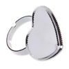 25mm Inner Size Ring Metal Zinc Alloy Heart Blank Setting Bezel Blank Cabochon Ring Base For DIY Ring , Sold by PC
