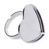 25mm Inner Size Ring Metal Zinc Alloy Heart Blank Setting Bezel Blank Cabochon Ring Base For DIY Ring , Sold by PC