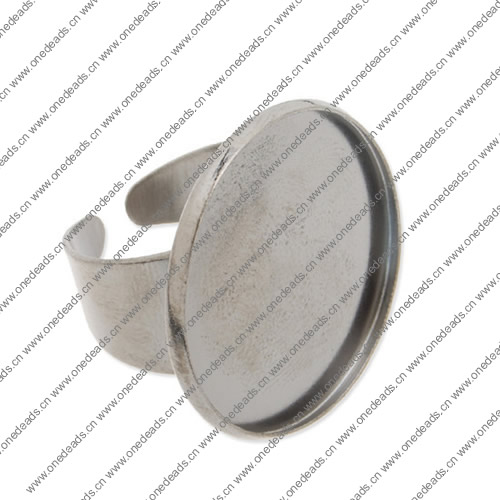 25mm Inner Size Ring Metal Copper Round Blank Setting Bezel Blank Cabochon Ring Base For DIY Ring , Sold by PC