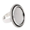 26.5mm Inner Size Ring Metal Zinc Alloy Round Blank Setting Bezel Blank Cabochon Ring Base For DIY Ring , Sold by PC
