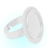 22.5mm Inner Size Ring Metal Zinc Alloy Round Blank Setting Bezel Blank Cabochon Ring Base For DIY Ring , Sold by PC