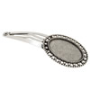 Zinc Alloy Hairpins Blank Cabochon Hairpins Hair Snap Clips accessories For DIY Hairpins Inner Size:18x25mm ,Sold by PC

