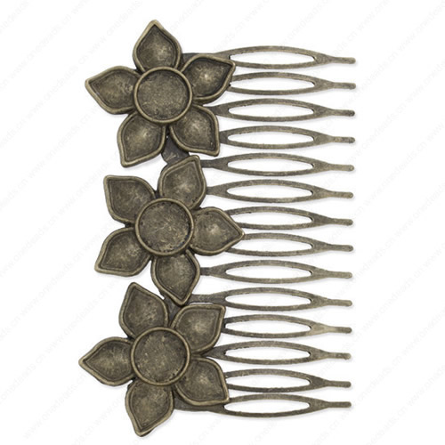Zinc Alloy Hairpins Blank Cabochon settings Hair Snap Clips accessories For DIY Hairpins Inner Size:10mm ,Sold by PC