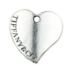 Pendant. Fashion Zinc Alloy jewelry findings. Heart 22x22mm Sold by KG
