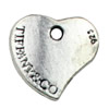 Pendant. Fashion Zinc Alloy jewelry findings. Heart 15x15mm Sold by KG